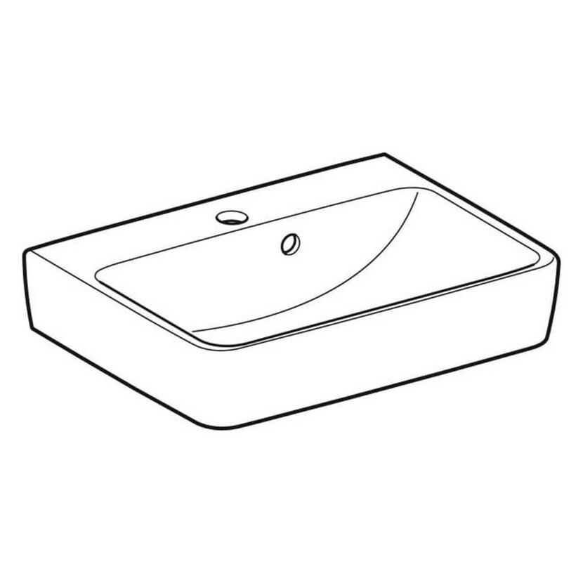 Waschbecken eckig 'Renova Plan' weiß 50 x 16,5 x 38 cm