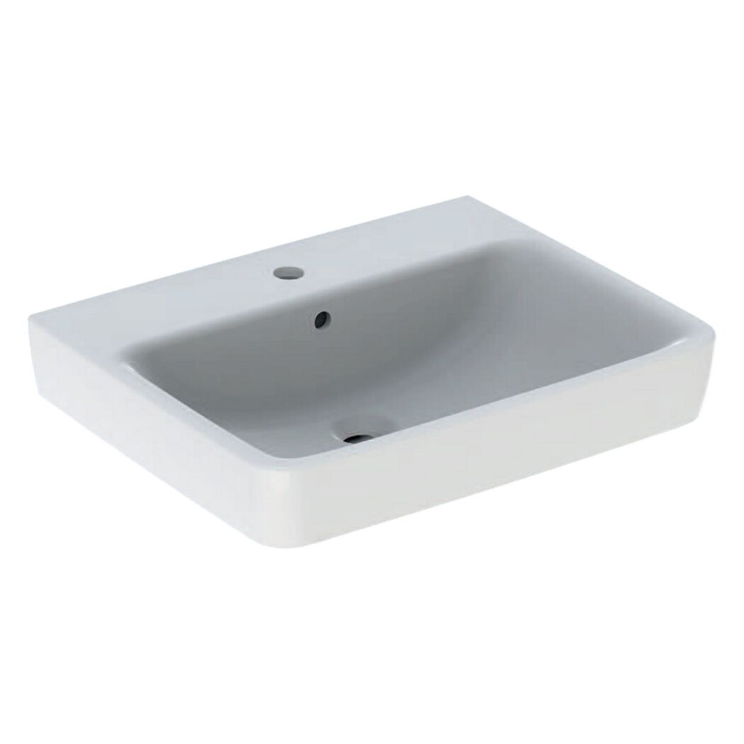 Waschbecken eckig 'Renova Plan' weiß 60 x 18,5 x 48 cm