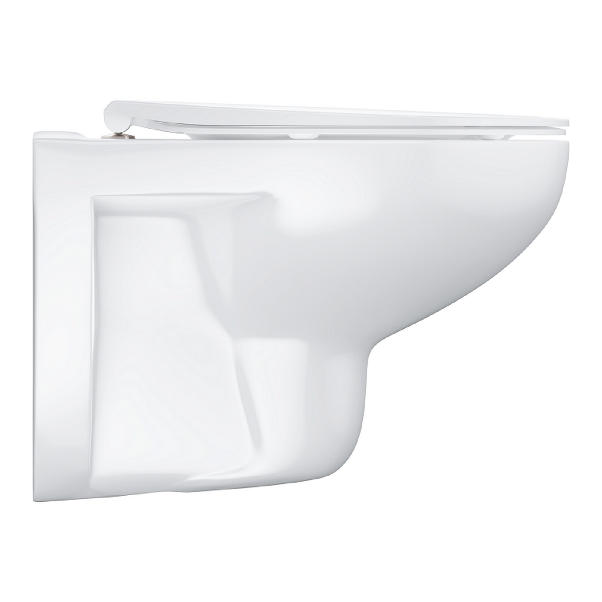 Wand-Tiefspül-WC 'Bau Keramik' weiß mit WC-Sitz spülrandlos + product picture