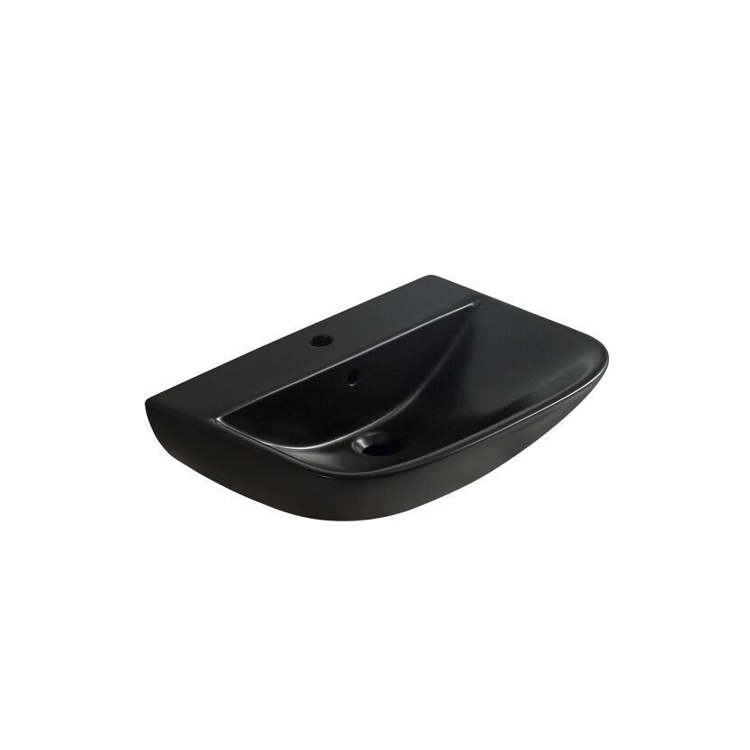 Waschbecken 'Rivo' schwarz 60 x 60 x 17 cm