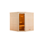 Premium-Massivholzsauna 'Turku 1 Eck' mit 7,5 kW OS-Ofenset, Steuerung, Glastür 188 x 171 x 205 cm