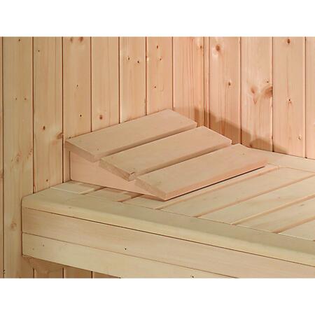 9. Bild von Premium-Massivholzsauna 'Turku 1' 195 x 178 x 205 cm mit Glastür, Leuchtenset und 7,5 kW BioS-Ofenset
