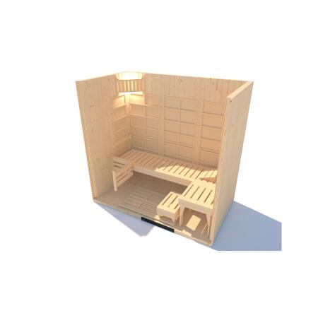 4. Bild von Infrarotkabine 'Uppsala Kombi BioS' 3,6 kw 212 x 121 x 199 cm, mit Glastür