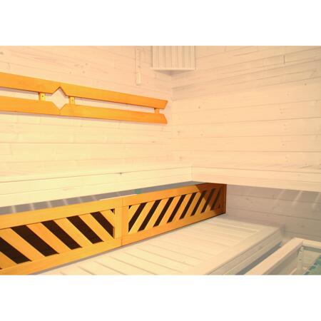 7. Bild von Massivholz-Elementsauna 'Kemi Eck' 196 x 146 x 200 cm mit Glastür