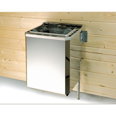 4. Bild von Elementsauna 'Kiruna 2' 194 x 177 x 199 cm mit Glastür und 4,5 kW BioS-Ofenset 230 V