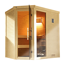 Verkleinertes Bild von Design-Sauna 'Cubilis 1' mit 7,5 kW BioS-Ofenset, Steuerung, Glastür, Fenster 198 x 148 x 205 cm