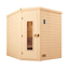 Premium-Massivholzsauna 'Turku 2 Eck' mit 7,5 kW BioS-Ofenset, Steuerung, Massivholztür 188 x 188 x 205 cm