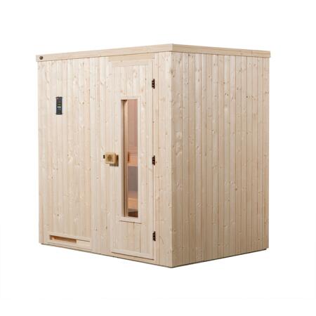 3. Bild von Elementsauna 'Halmstad 1' mit 7,5 kW OS-Ofenset, Steuerung, Massivolztür 192 x 141 x 199 cm