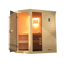 Massivholz-Elementsauna 'Laukkala 2' mit 7,5 kW BioS-Ofenset, Steuerung, Glastür, Fenster 186,6 x 138,6 x 200 cm