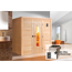 Premium-Massivholzsauna 'Bergen 1' mit 7,5 kW BioS-Ofenset, Steuerung, Massivholztür 188 x 138 x 205 cm