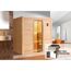 Sauna aus Holz mit Ofen und Steuerung