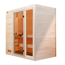 Verkleinertes Bild von Massivholz-Sauna 'Valida 2' mit 7,5 kW OS-Ofenset, Steuerung, Glastür, Fenster 187 x 137 x 203,5 cm