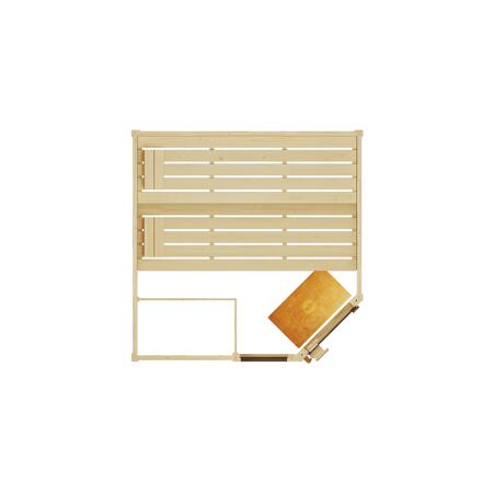 5. Bild von Massivholz-Sauna 'Valida 2 Eck' mit 7,5 kW BioS-Ofenset, Steuerung, Glastür, Fenster 187 x 170 x 203,5 cm