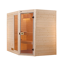 Verkleinertes Bild von Massivholz-Sauna 'Valida 4 Eck' mit 9 kW K-Ofenset, integrierter Steuerung, Glastür, Fenster 237 x 187 x 203,5 cm