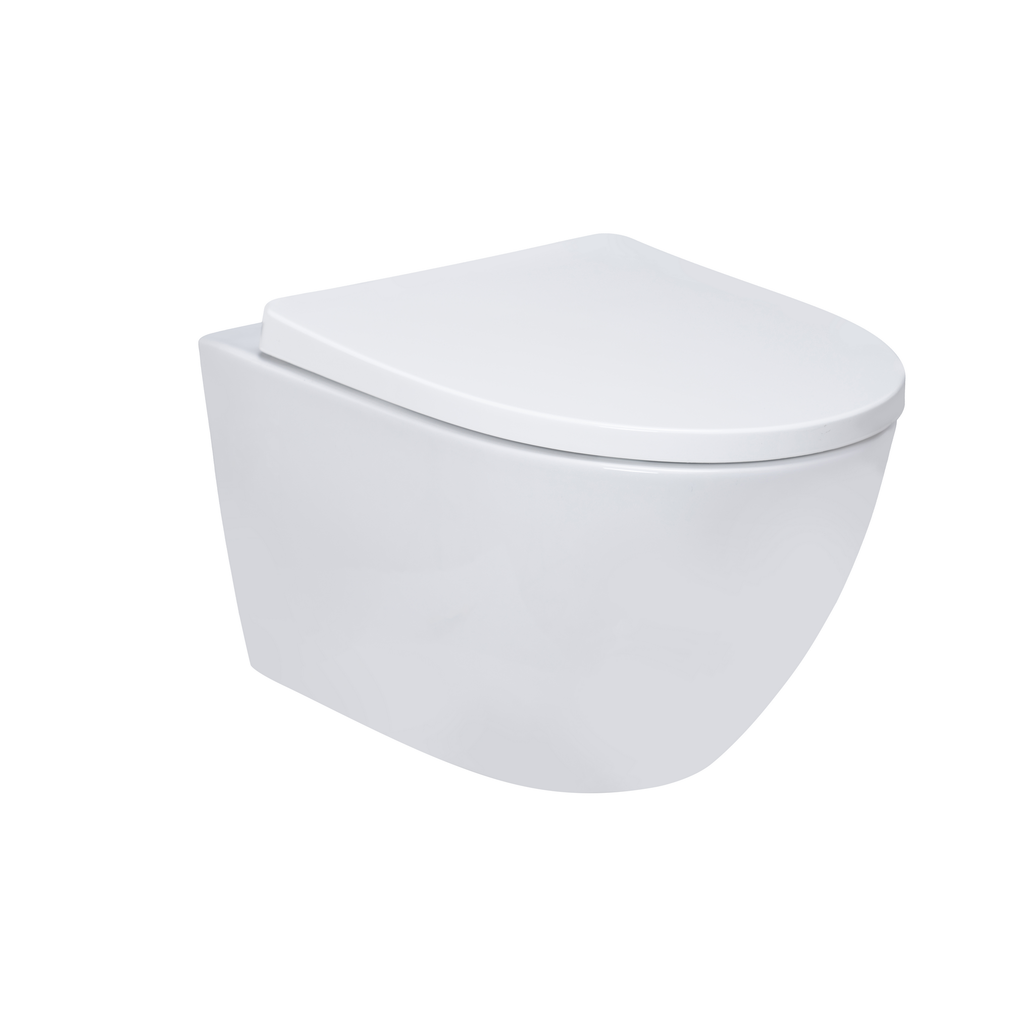 Wand-WC \'Nakia Twister Flush\' Spülrandlos matt weiß, inklusive WC-Sitz