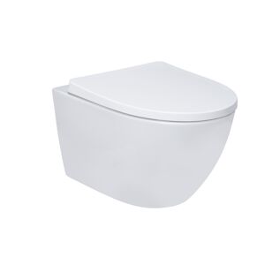 Wand-WC 'Nakia Twister Flush' Spülrandlos matt weiß, inklusive WC-Sitz