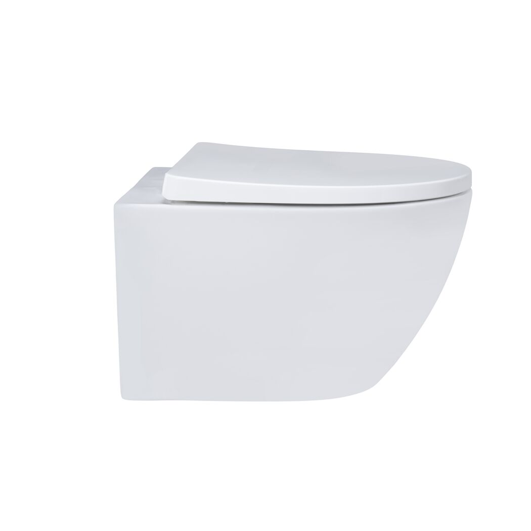 Hängendes WC, weiß, geschlossen