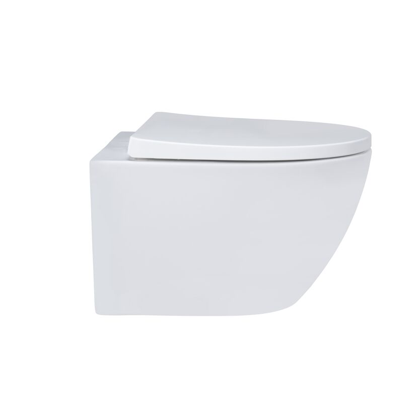 Hängendes WC, weiß, geschlossen