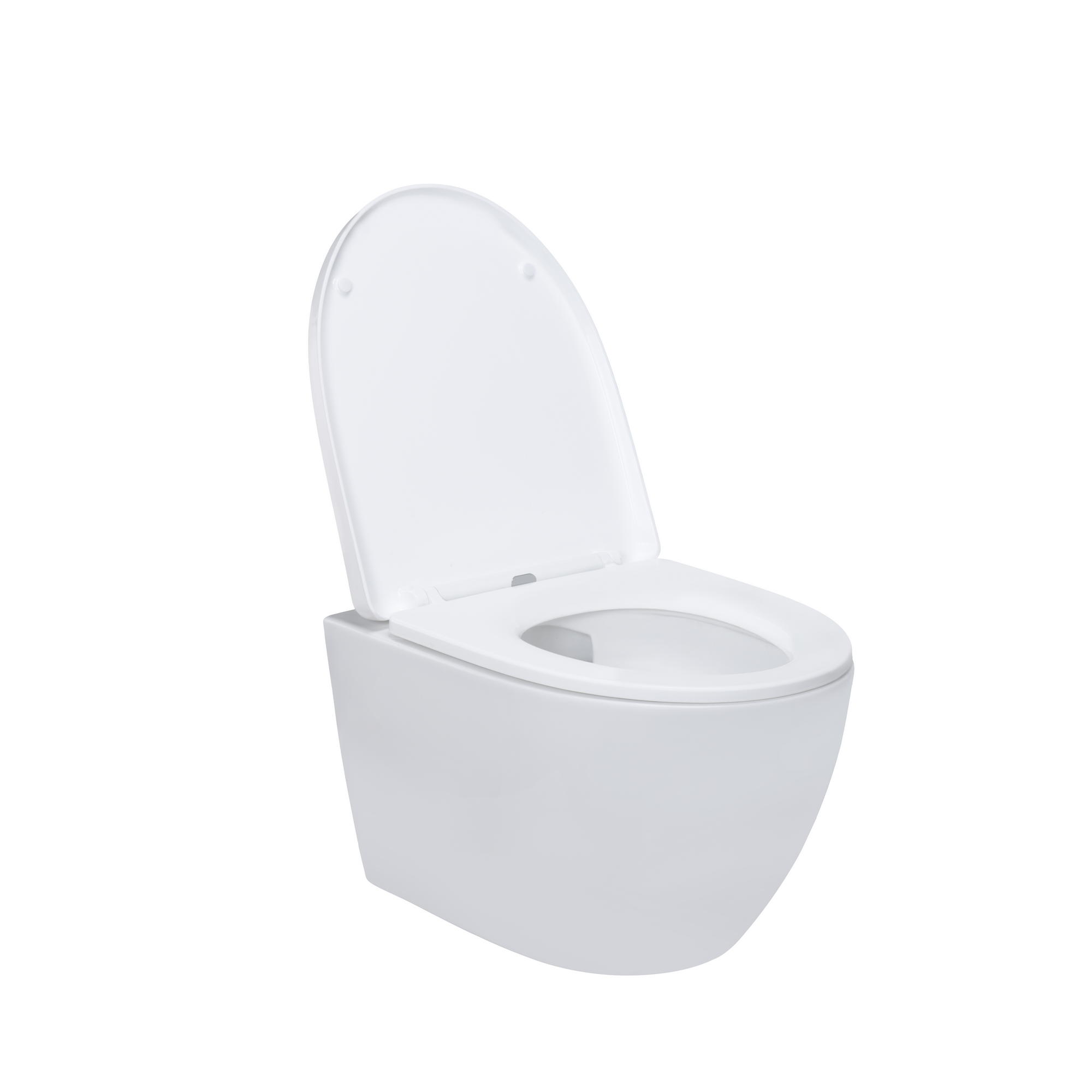 Wand-WC \'Nakia Twister Spülrandlos weiß, inklusive WC-Sitz Flush\' matt