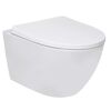 Wand-WC spülrandlos 'Nakia Twister Flush' inklusive WC-Sitz weiß