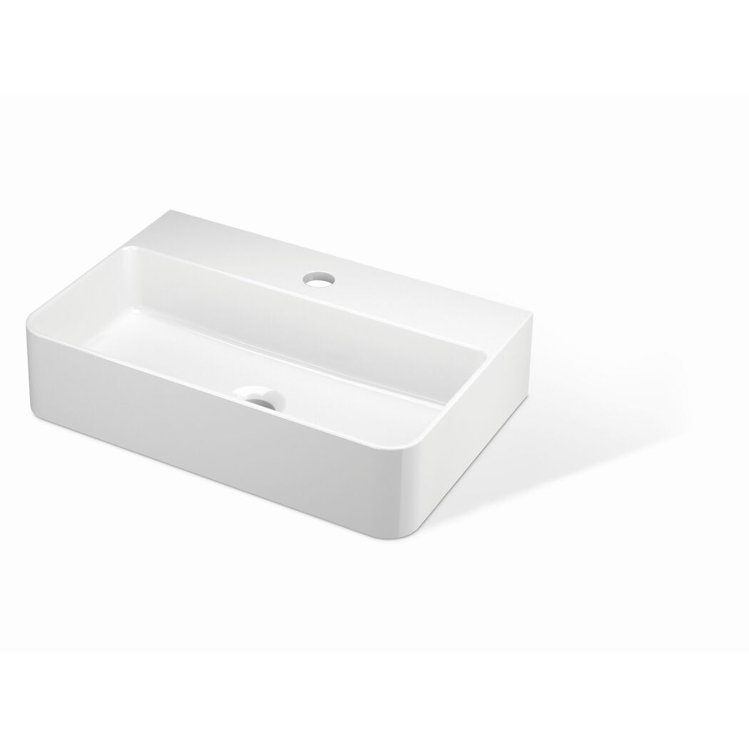 Weißes Waschbecken Slimline