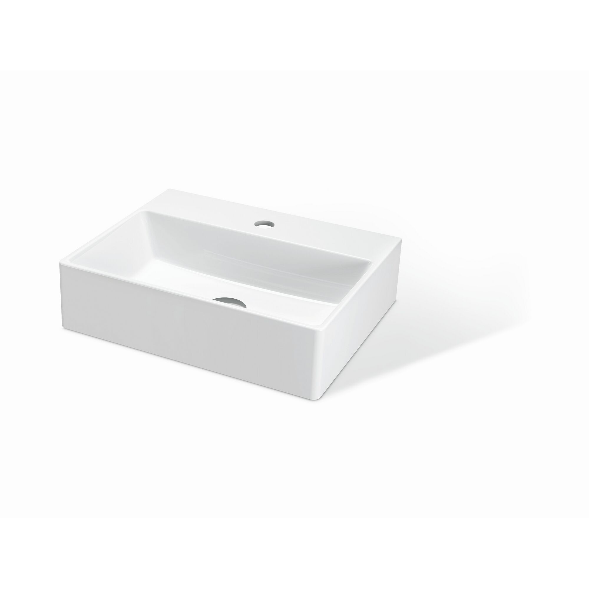 Weißes Keramik-Waschbecken Slimline