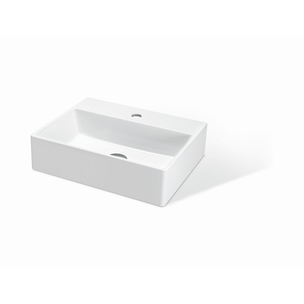 Weißes Keramik-Waschbecken Slimline
