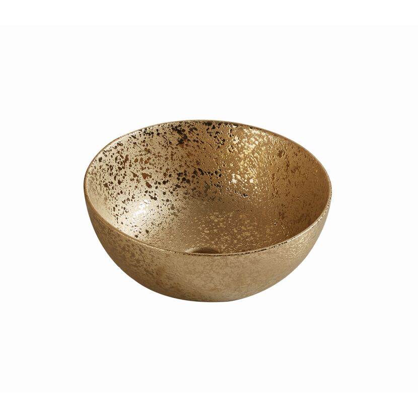 Aufsatzhandwaschbecken rund 'Osiris' goldfarben Ø 35,8 x 15,5 cm