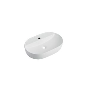 Aufsatzwaschtisch 'Tari' Keramik oval matt white 60,5 x 40 x 12 cm