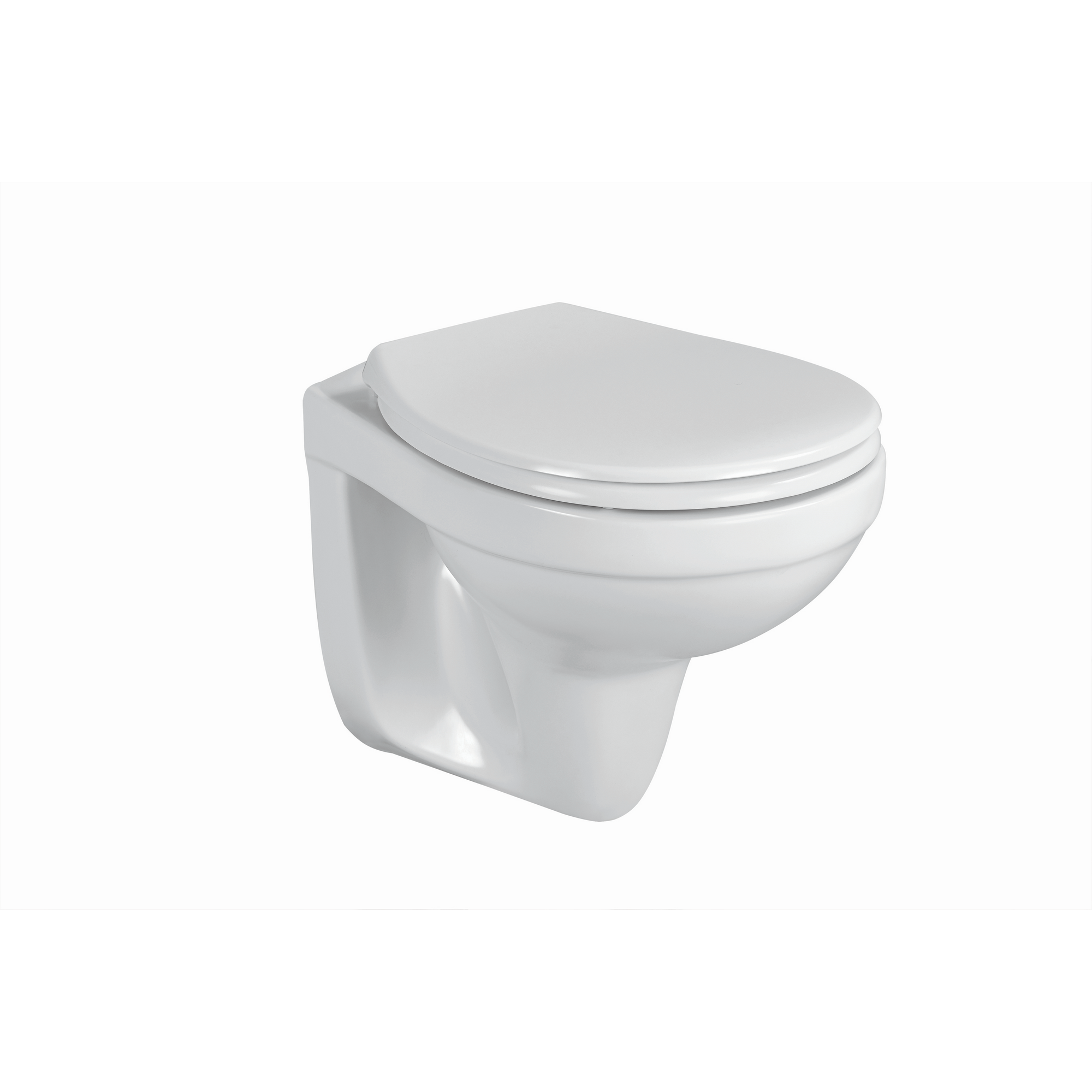 Wand-WC Tiefspüler spülrandlos matt weiß, ohne WC-Sitz + product picture