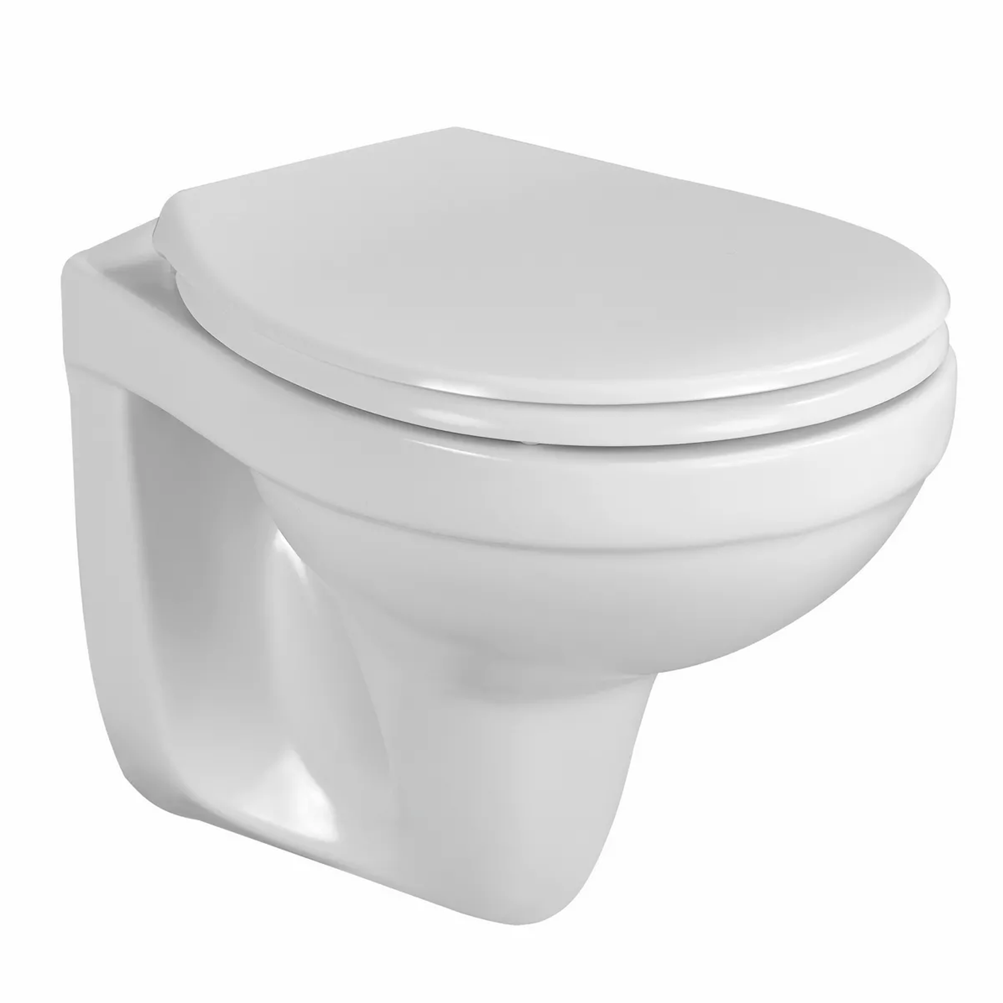 Wand-WC Tiefspüler spülrandlos matt weiß, ohne WC-Sitz