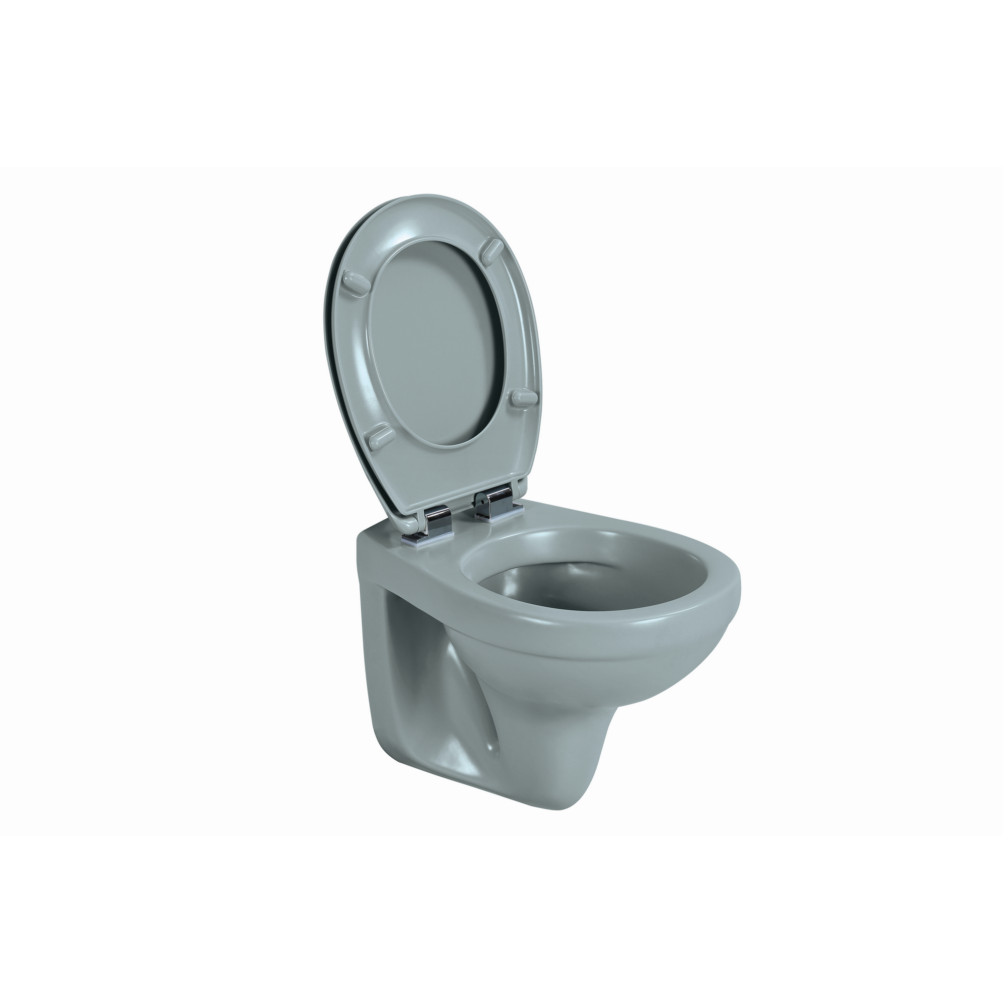 Wand-WC Tiefspüler spülrandlos matt grau, ohne WC-Sitz + product picture