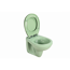 Verkleinertes Bild von Wand-WC Tiefspüler spülrandlos matt lindgrün, ohne WC-Sitz