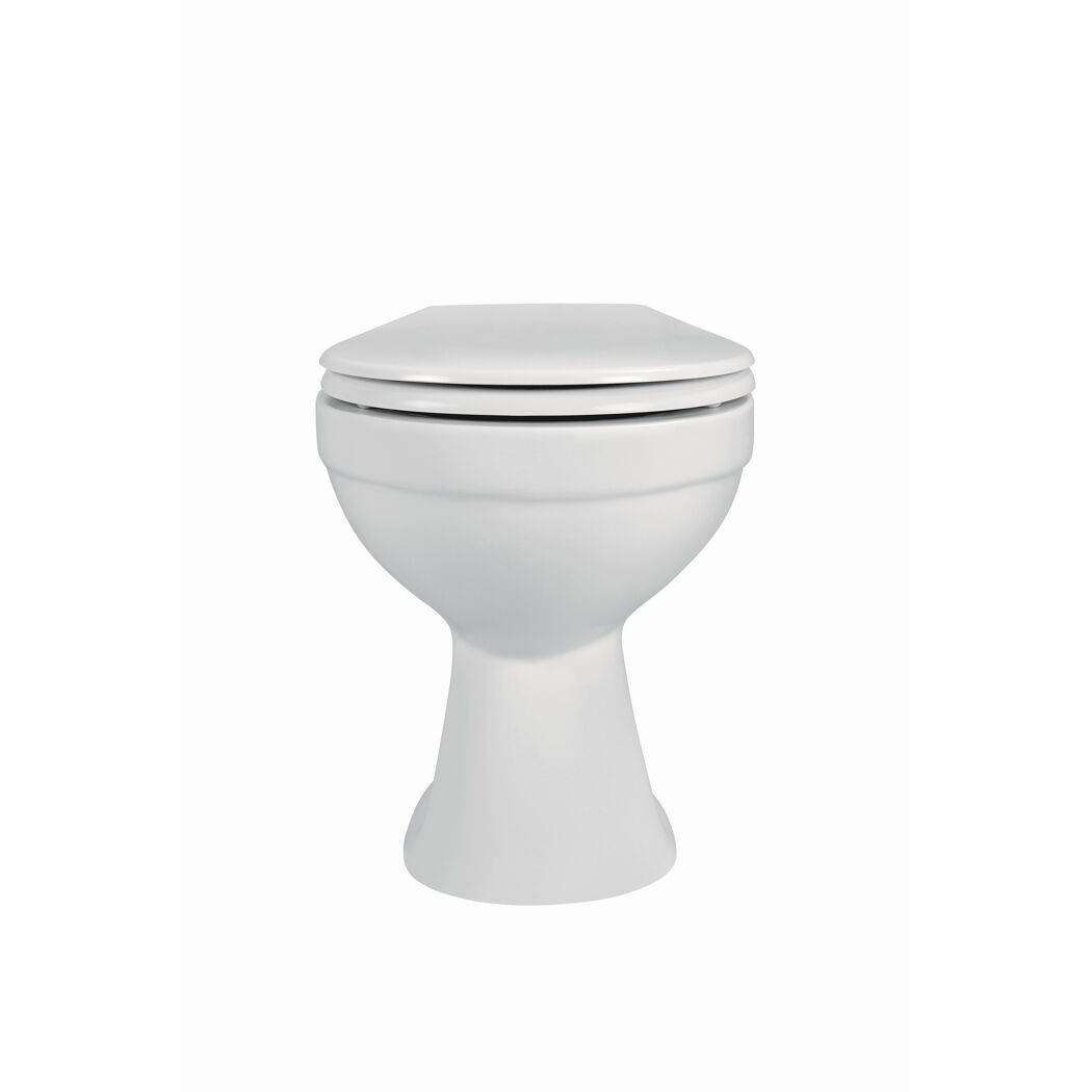 Stand-WC, weiß, mit geschlossenem Deckel
