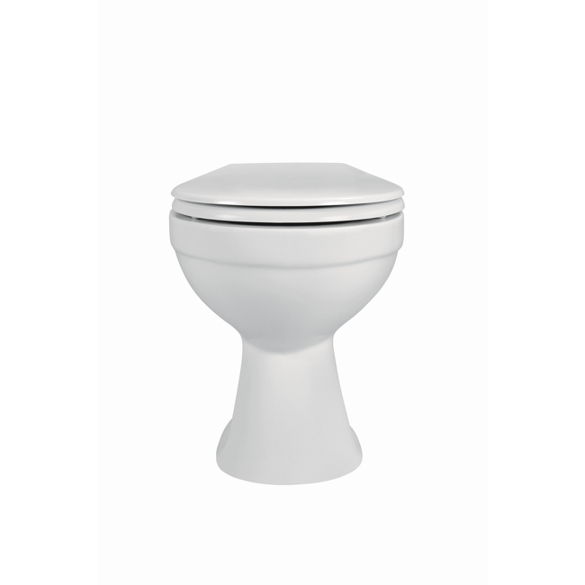 Bild von Stand-WC Tiefspüler spülrandlos matt weiß, ohne WC-Sitz