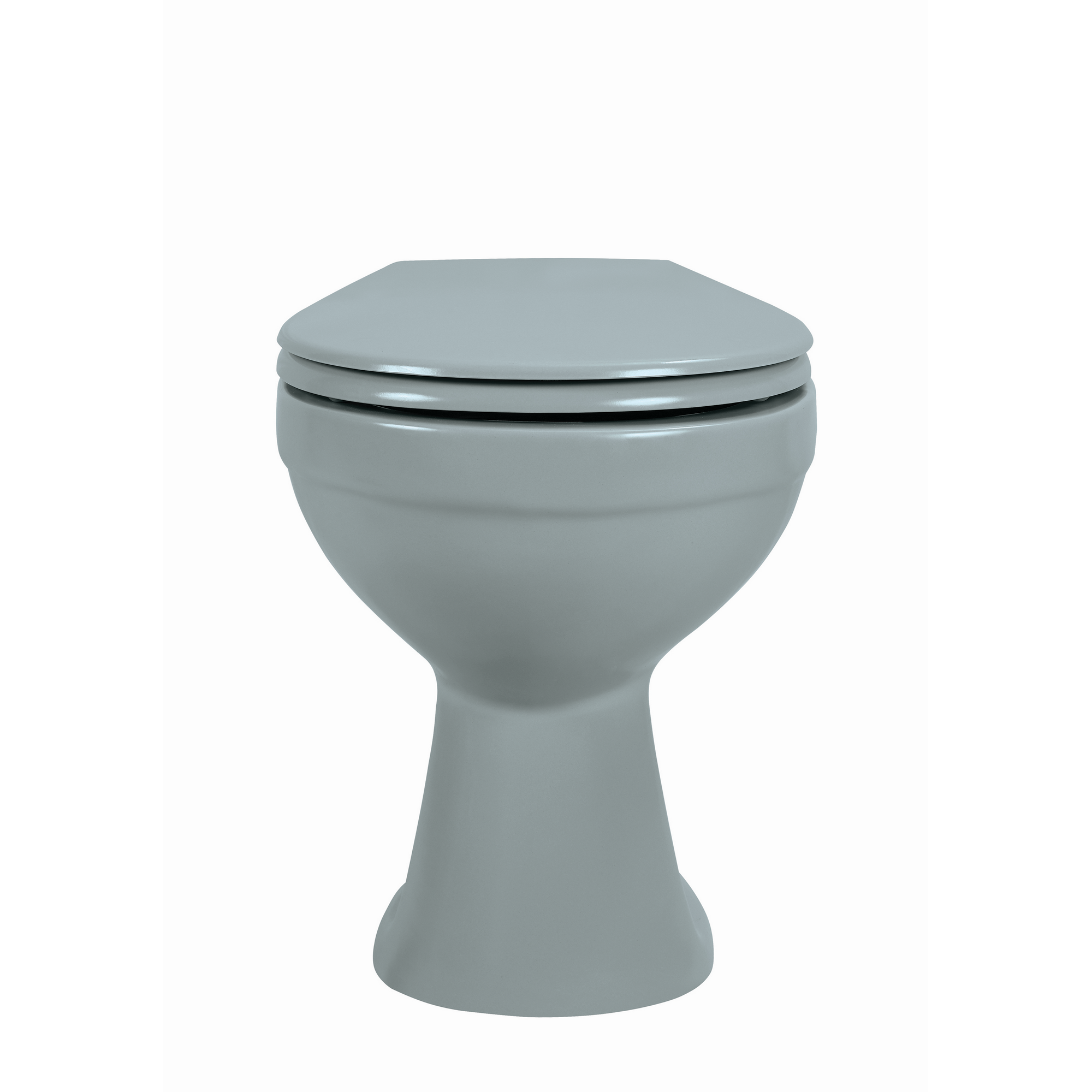 Stand-WC Tiefspüler spülrandlos matt grau, ohne WC-Sitz + product picture