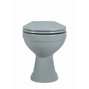 Stand-WC Tiefspüler spülrandlos matt grau, ohne WC-Sitz