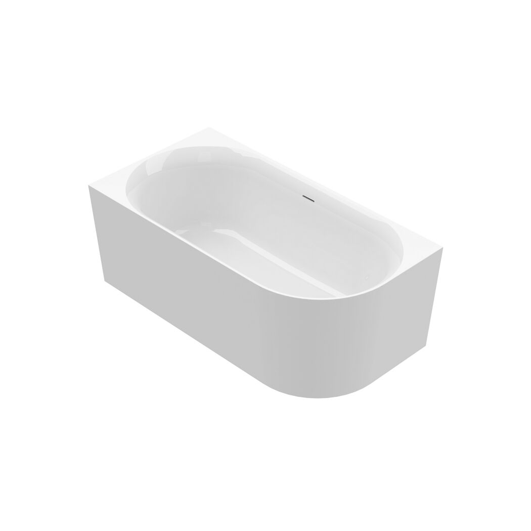 Weiße Eckbadewanne