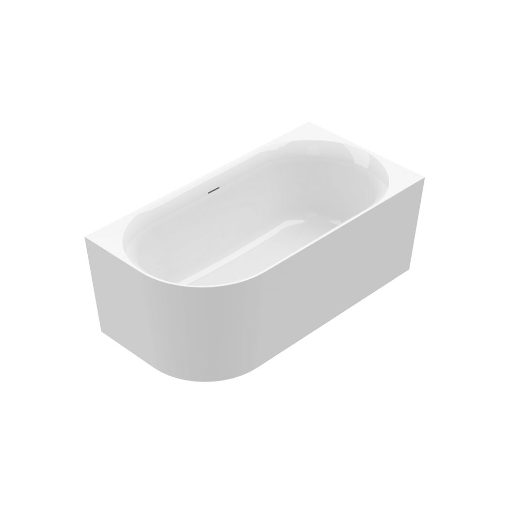 Weiße Eckbadewanne