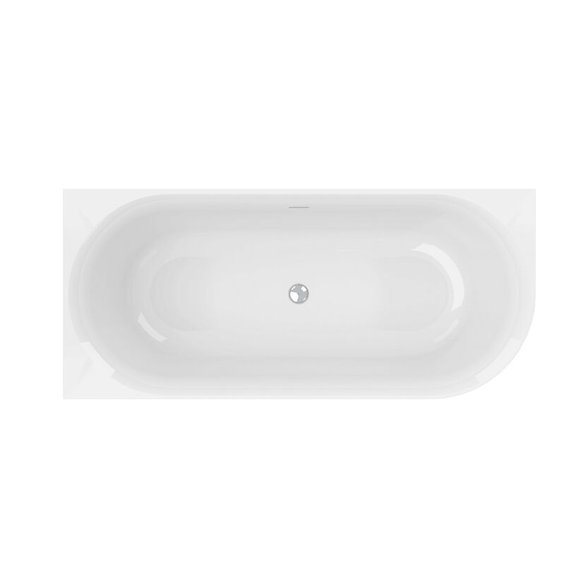 Weiße Eckbadewanne