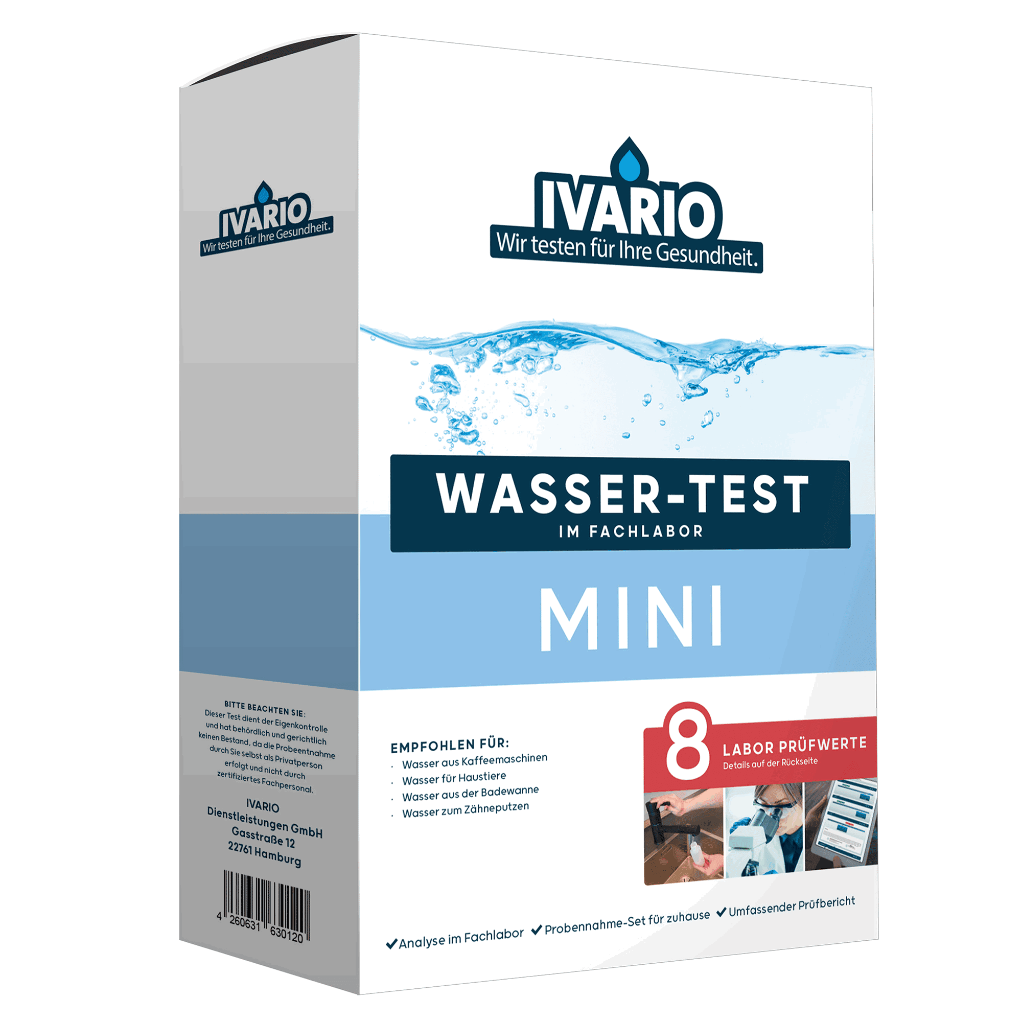 IVARIO Wassertest 'Mini' 8 Prüfwerte