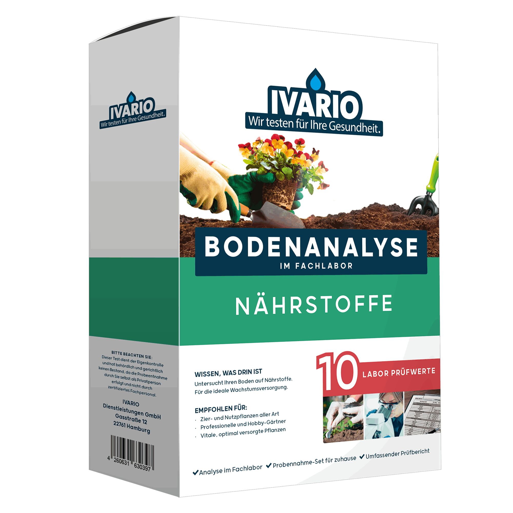 Bodenanalyse Set für Nährstoffe von Ivario