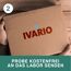 Person hält IVARIO Probenbox in den Händen.