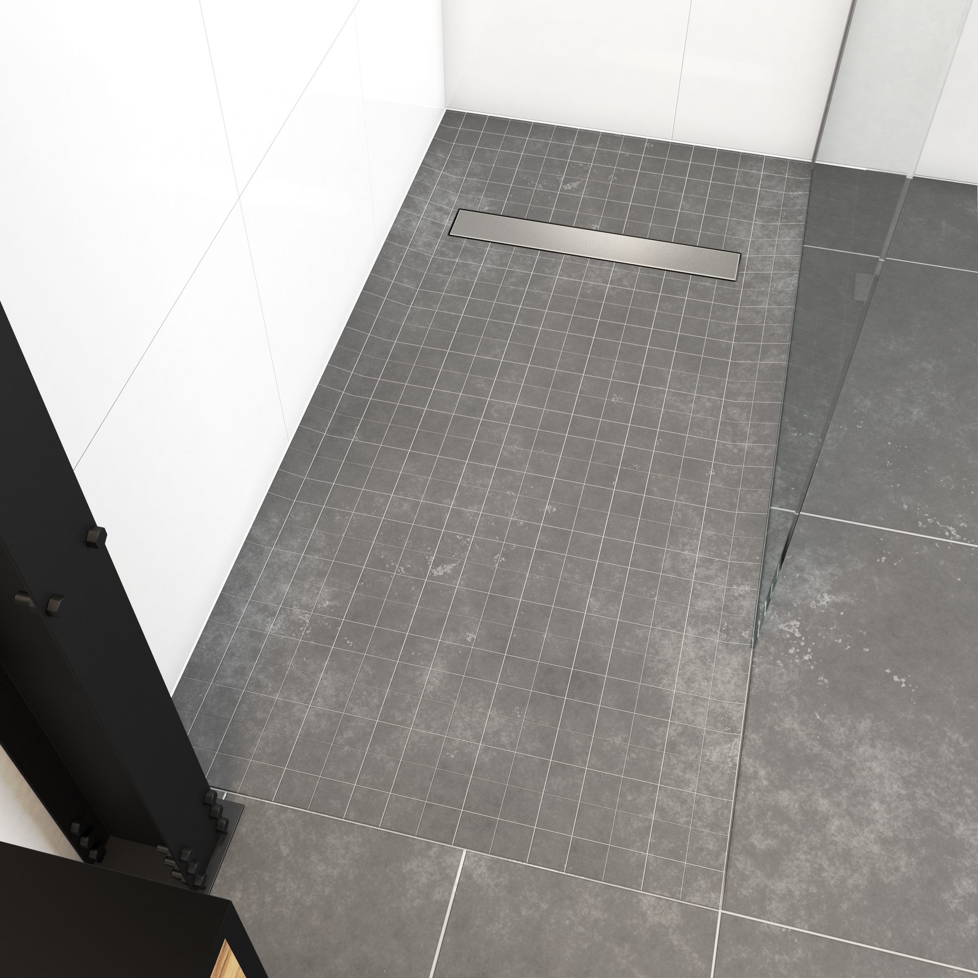 Showerboard grau 90 x 160 x 4 cm