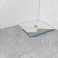 Duschwanne Polystyrol grau 90 x 90 x 4 cm
