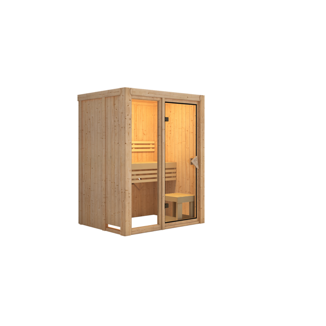 Bild von Systemsauna 'Solara 1' naturbelassen 155 x 122 x 198 cm