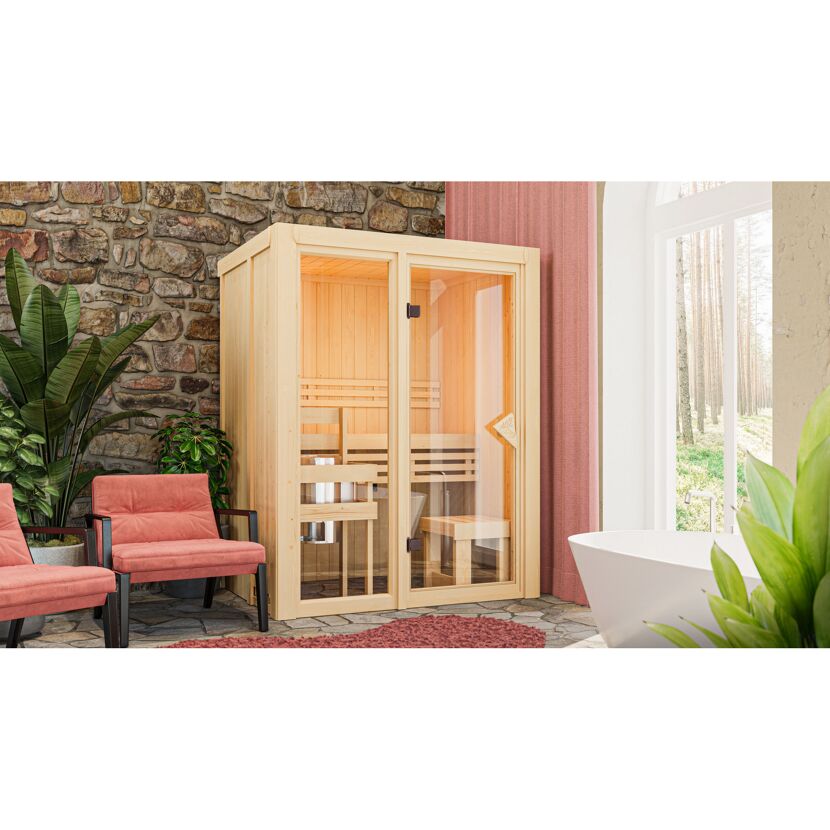 Sauna Solara 1 in einem Badezimmer