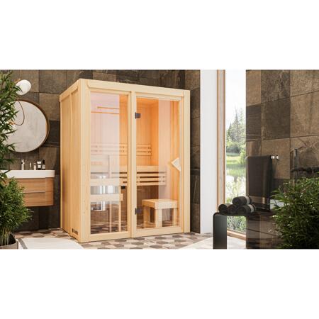4. Bild von Systemsauna 'Solara 1' naturbelassen 3,6 kW Ofen 155 x 122 x 198 cm