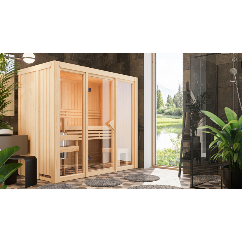 Sauna Solara 2 in einem Badezimmer