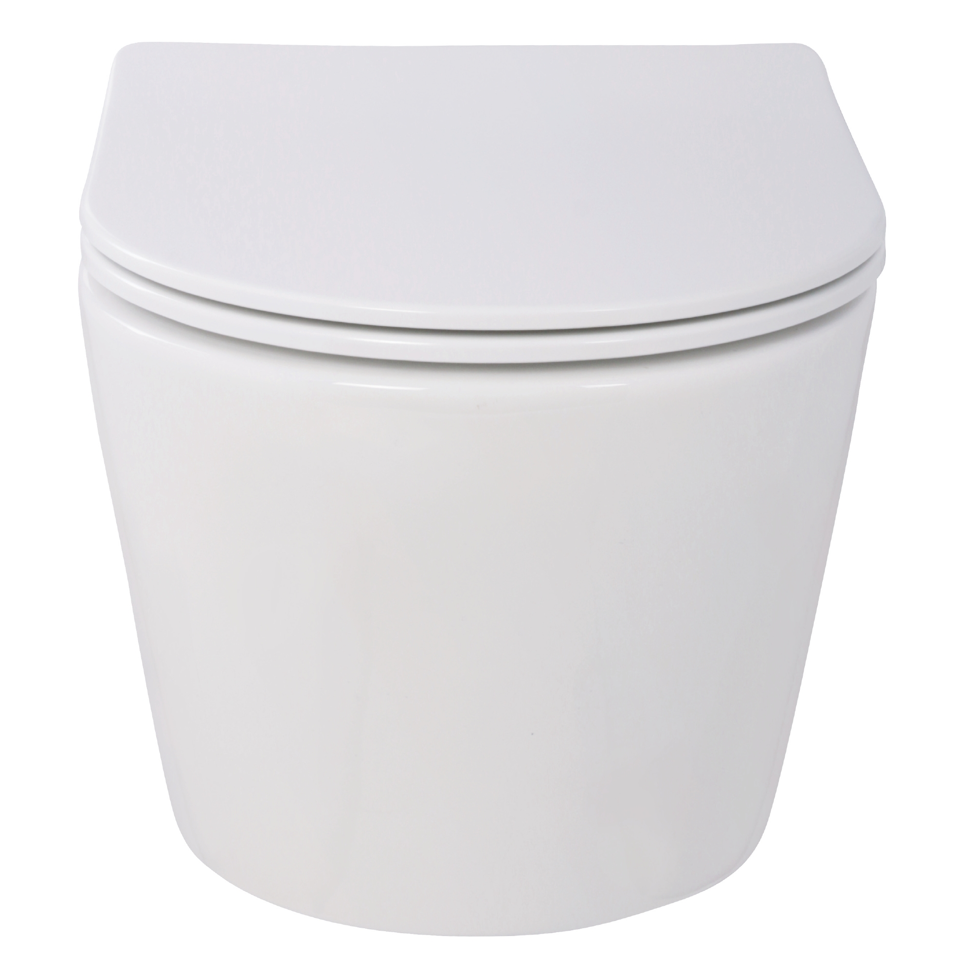 Wand-WC-Set spülrandlos weiß inkl. WC-Sitz mit Absenkautomatik 42 x 36 cm + product picture